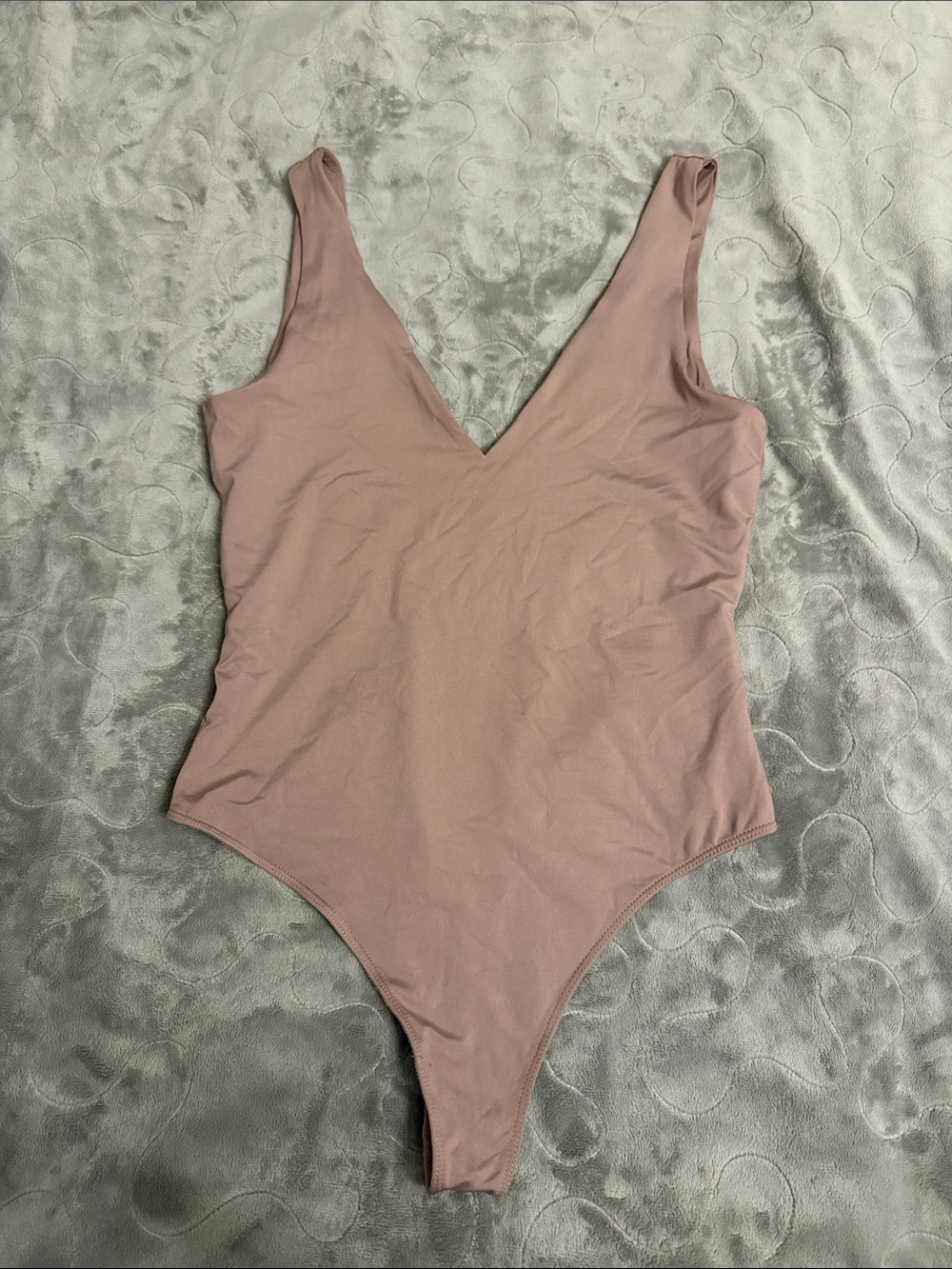 Dress Forum Mauve V-Neck Bodysuit